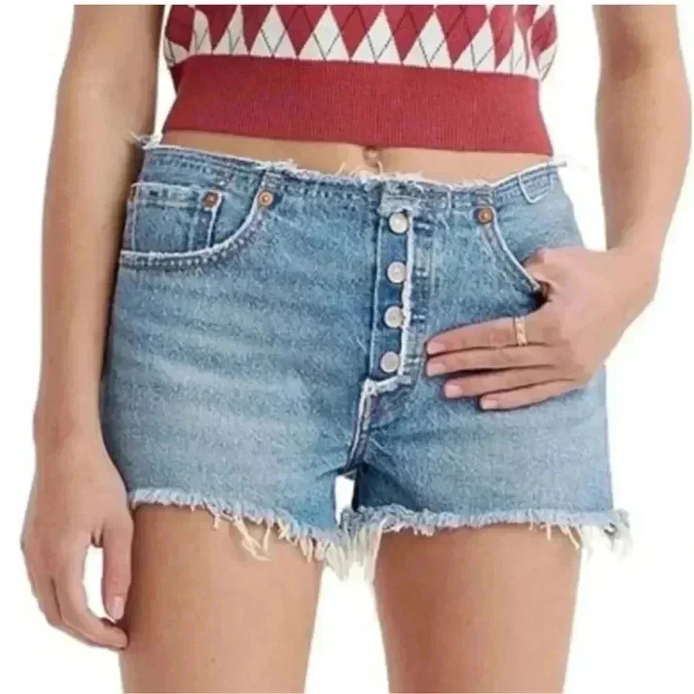 Levi's 501 150 Year Anniversary Limited Edition Raw Edge Waistband Short Size 28